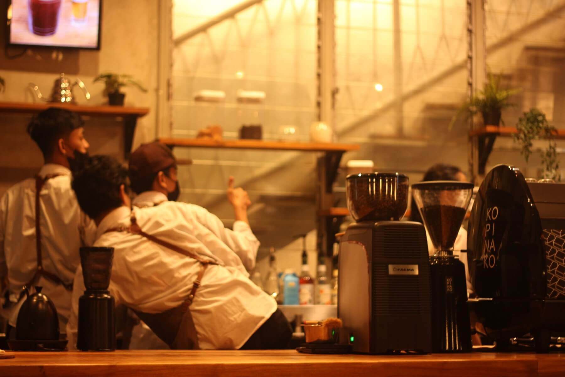 people inside exotic coffee store